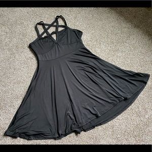 Pentagram Strappy Mini Dress | Size: XXL | Black